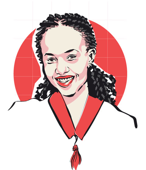 Illustrated portrait of Nella Mugisha